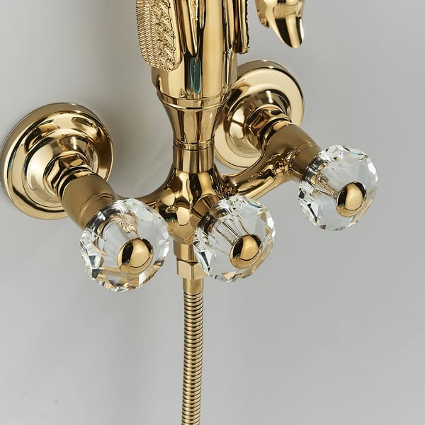 Badekararmatur, Poleret Overfladefinish, Klassisk Stil,Skinnende Guld