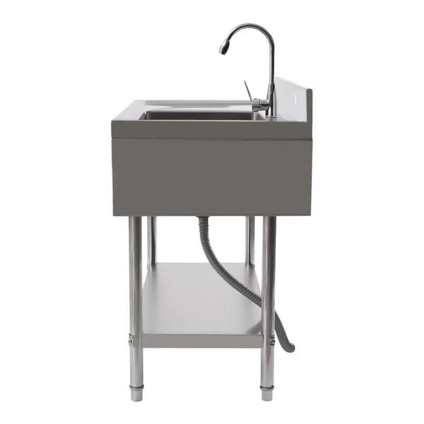 Rustfrit Stål Vask, Fritstående Design, Inkluderer Drænsystem,Sølv