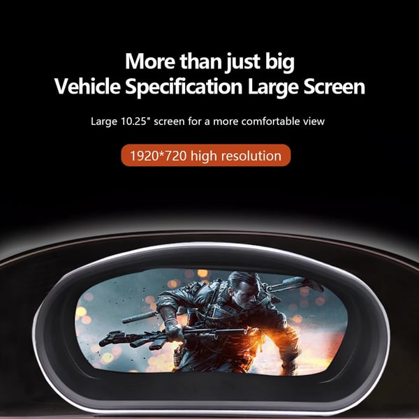 Digitalt Dashboard Cluster, Kompatibel med VW Passat B6 B7 2007-2011, 12,3 tommer HD IPS, Flersproget Support,B6 B7 2007-2011