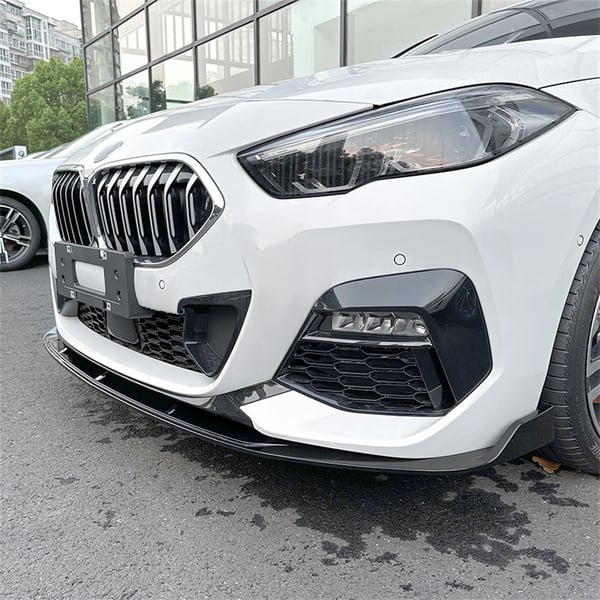Front Bumper Lip Splitter, Aerodynamisk Design, Nem Installation, Kompatibel med BMW 2 Serie F44 2020-2023,sort