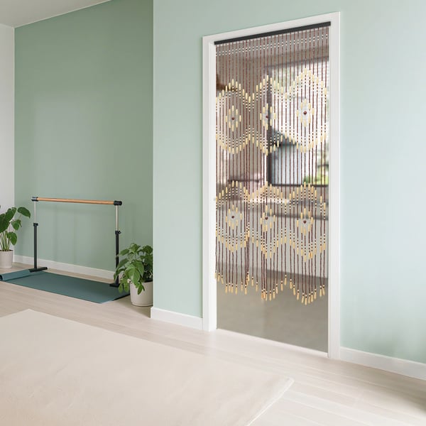 Dekorative Perle Gardiner, Naturlige Materialer, Alsidig Brug,Brun