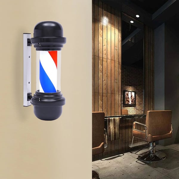 Barber Pole Lys, Rotations LED Design, Vandtæt Konstruktion,Elfenben