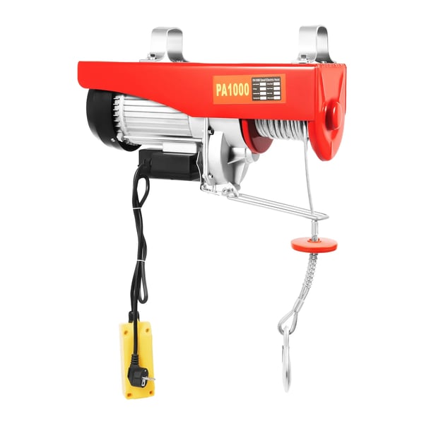 Elektrisk hejseværk, 1600W motor, højstyrkebraidet stålwire, overophedningsbeskyttelse, automatisk bremsesystem, brugervenligt design