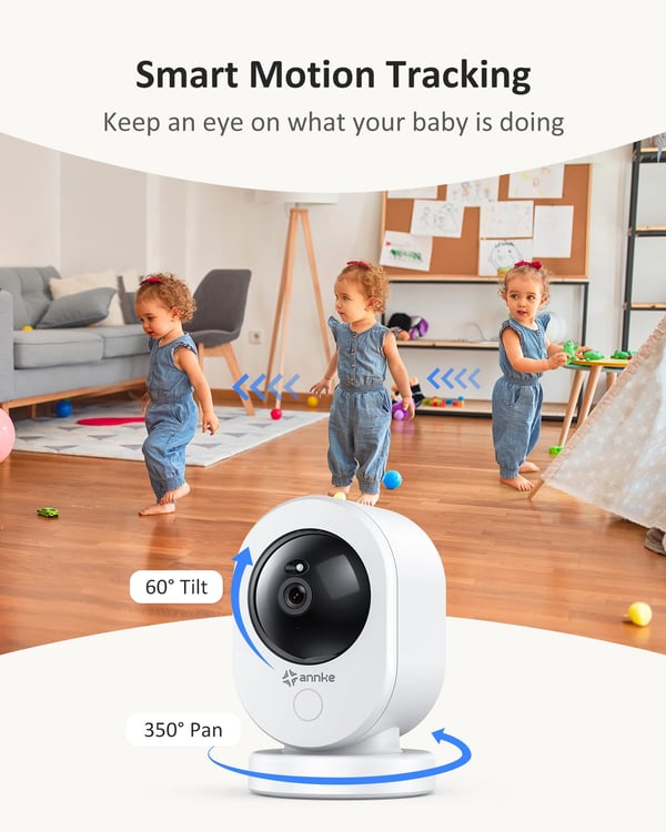4K UHD Indendørs Sikkerhedskamera, Højopløselig 8MP, Dual-Band WiFi Forbindelse, 8x Digital Zoom
