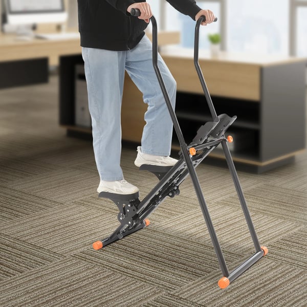 Trappe Stepper, Vertikal Design, Justerbare Pedalvinkler,sort