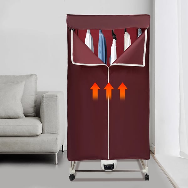 Bærbar Mini Tørretumbler, Effektiv Tørring, Kompakt Design,rød