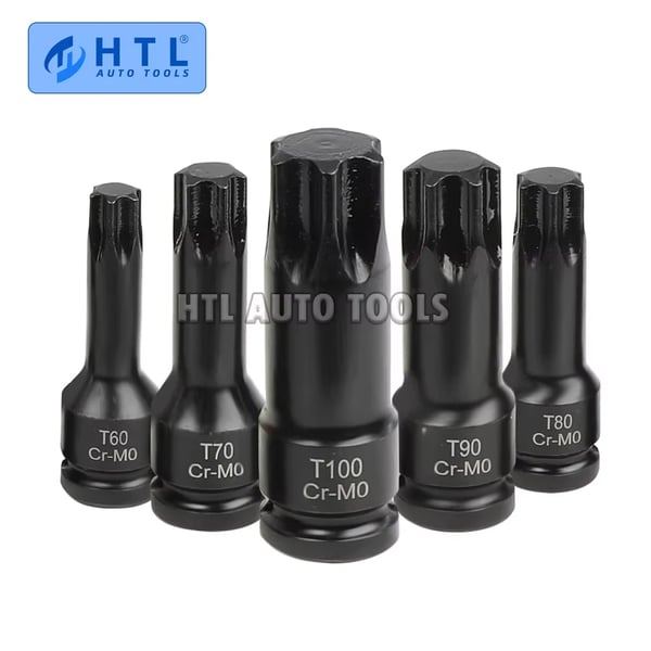 Impact Torx Bit Socket Set, 10 Delar, 1/2 Tum Drivning
