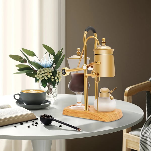 Kaffebryggare, Siphonbryggning, Elegant Design,Guld