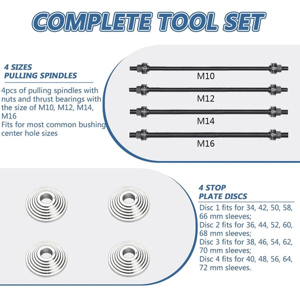 Bilreparationsværktøjssæt, 28-delt kit, bushing- og lejeinstallatør,28Pcs Sæt
