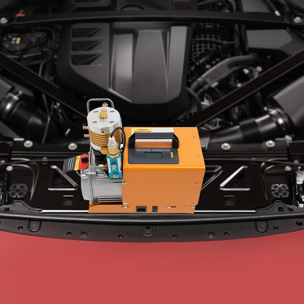 Luftkompressor, 1800W Effekt, 30 MPA Tryck,EU, Orange/Svart