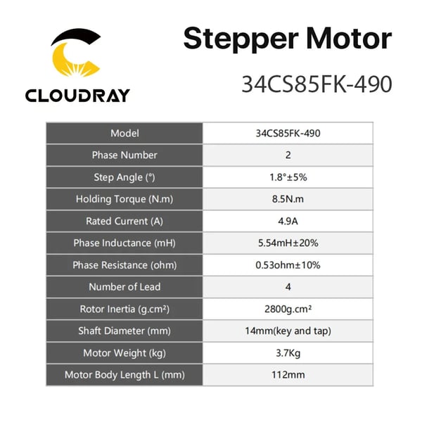 Stepper Motor, Høj Moment, Lav Vibration,14mm