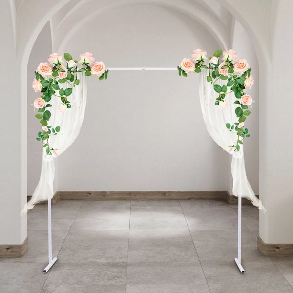 Firkantet Bue Stativ, Justerbar Højde 3,5ft til 6,6ft, Holdbart Jernmateriale, Nem Montering,L