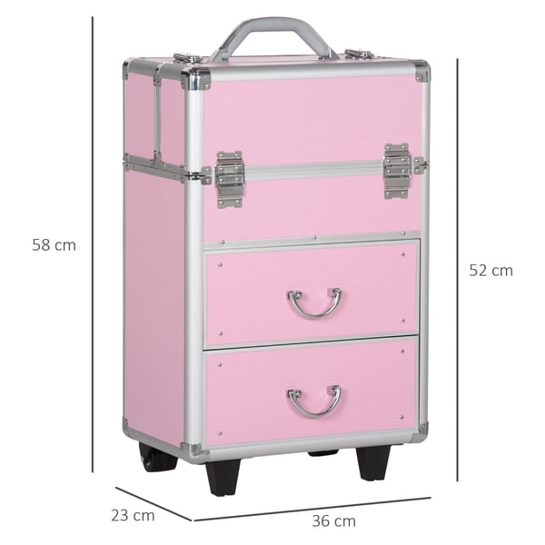 Makeupväska, bärbar design, säker låsning