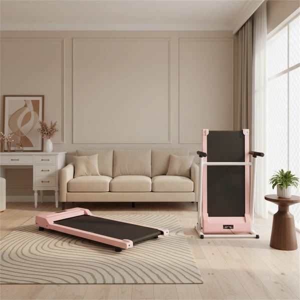 Løbebånd, LED-skærm, Justerbar hastighed,Pink