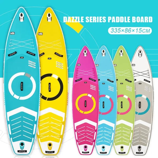 Oppustelig Stand Up Paddle Board, Vandtæt Design, Komplet Tilbehørssæt,Rosenrød
