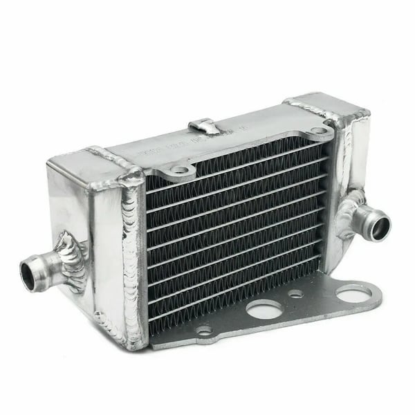 Aluminium Radiator, Øget Kølekapacitet, Skræddersyet Pasform til KTM 50 SX og Husqvarna TC50, Vakuum Svejset Kerne, TIG Svejsede Tanker