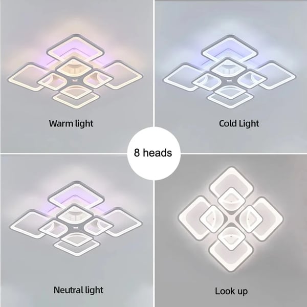 Loftlampe, RGB Stemningsindstillinger, Moderne Design,HVID
