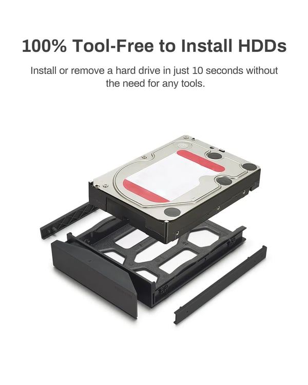 Extern hårddisklåda, 4-fack, USB 3.2 Gen2
