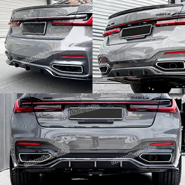 Bageste kofanger diffuser, M Sport kompatibilitet, 3-delt sæt,Kulfiberlook