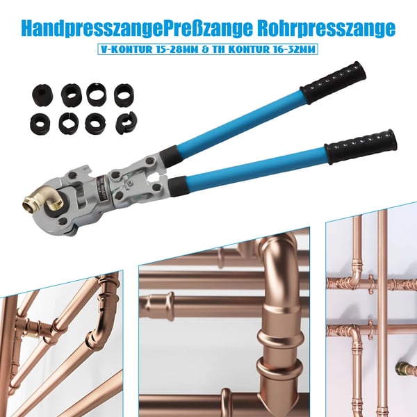 Hydraulisk Rörpressverktygssats, Hög Effektivitet, Komplett Set, mörkblå