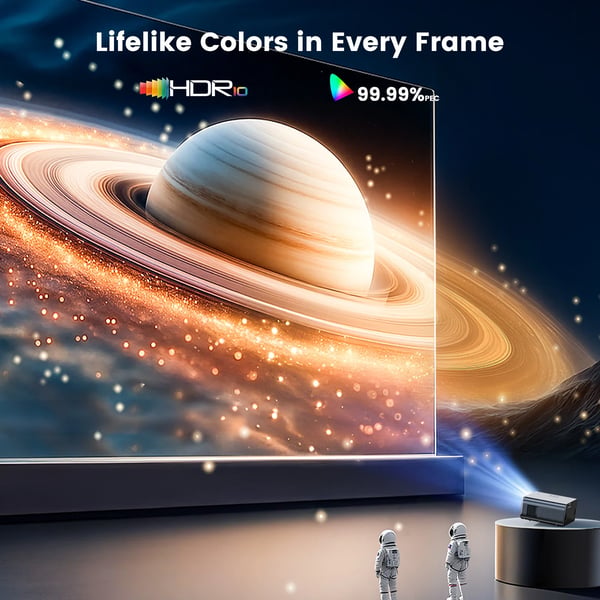 Projektor, 4K UHD Support, Indbygget Smart TV,EU stik
