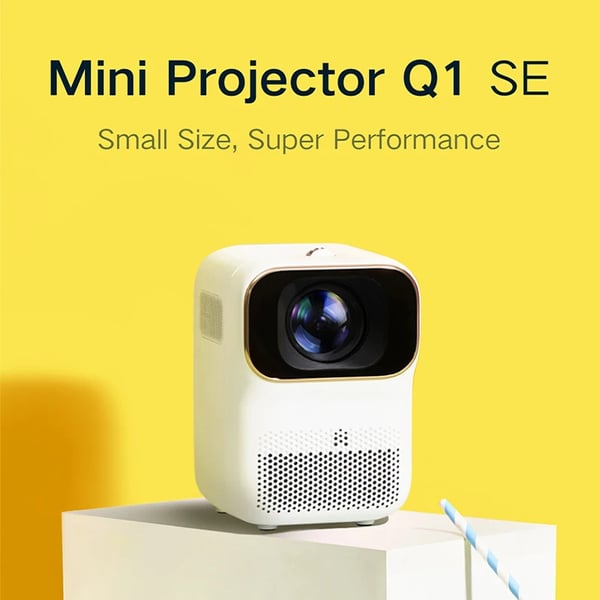 Mini Projektor, 1080P FHD, 250 ANSI Lumens, Smart Android System,Hvid, EU-stik