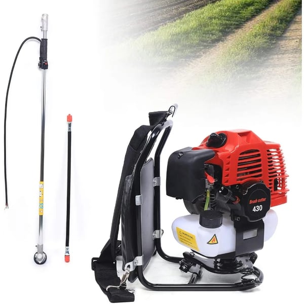 Gasdriven Grästrimmer, 1,7HK, 43CC, 2-taktsmotor,svart
