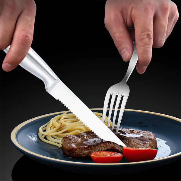 Køkkenkniv Sæt, Integreret Sliber, Ergonomisk Design,sort