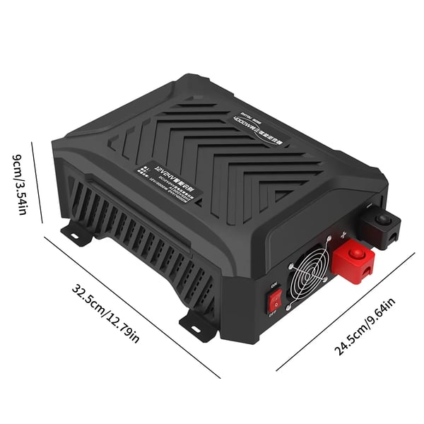 DATOUBOSS Inverter, Dual Voltage 12V/24V til AC220V, 4000W Peak Power,DC12V 24V til AC220V