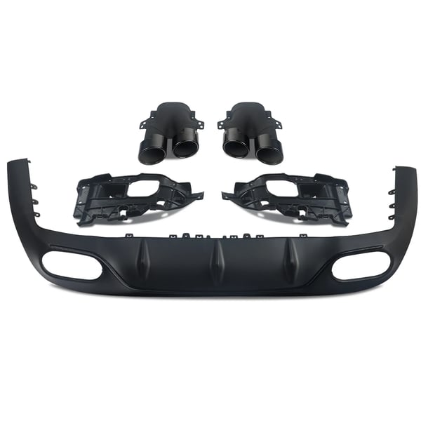Takapuskurin diffuusori, suora vaihto, yhteensopiva Mercedes Benz E-luokan C238 A238 E300 E400 E450 2017-2020 kanssa,kuten on esitetty
