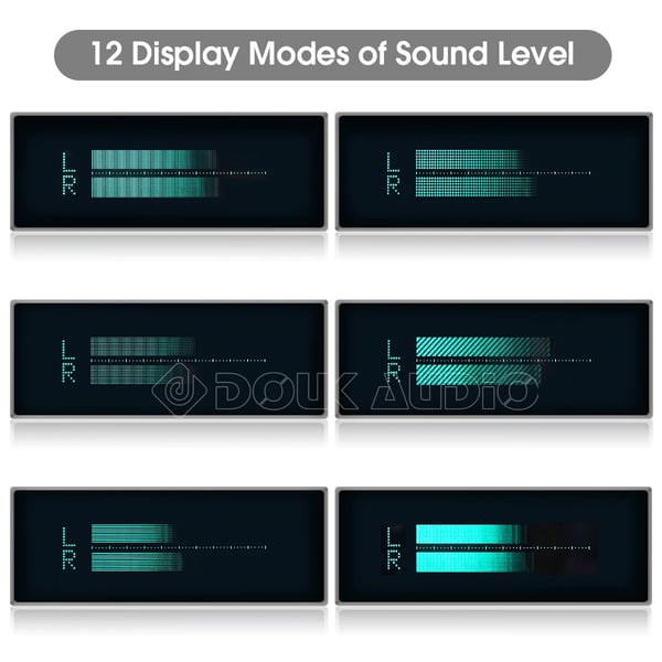 Musik Spektrum Display, 166x24x61 mm, VFD Teknologi, Micro-USB 5V Strøm, 17 Display Tilstande, 6 Behandlings Effekter