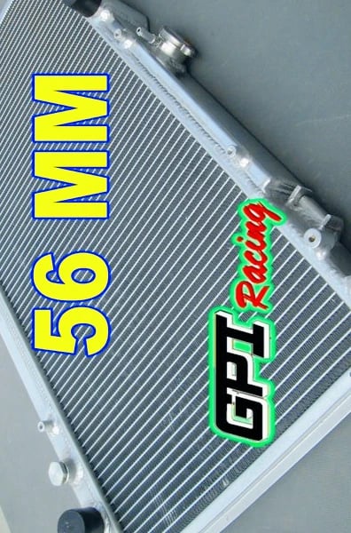 Radiator, Aluminium, Kerne Størrelse H325mm x B710mm x D56mm, Samlet Størrelse H390mm x B723mm x D68mm, Indløbs/Udløbs Størrelse 31mm/31mm, 2 Række