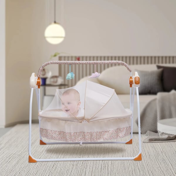 Babysving, Bluetooth Musikafspiller, Sammenklappeligt Design,Khaki
