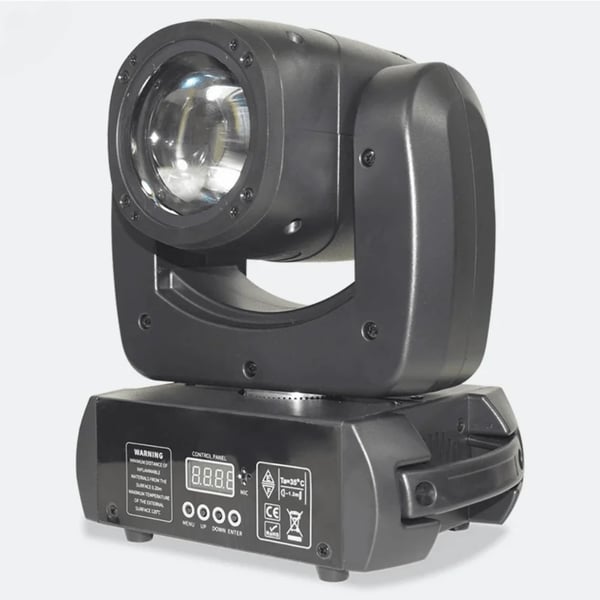 Bevægelseshoved LED-lys, 100W effekt, 7 farver og 8 gobos,sort, EU -stik
