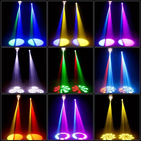 Bevægelseshovedlys, 80W Effekt, 360° Scanningsvinkel,EU stik, 4PCS Scene lys