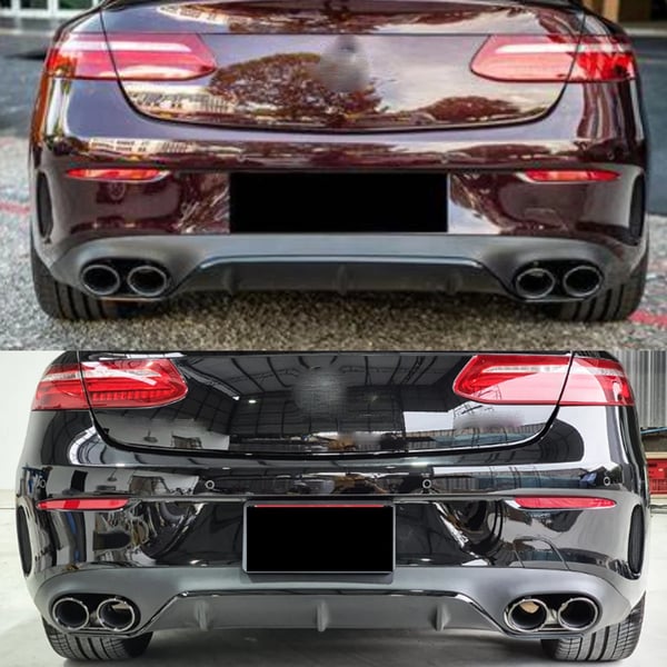 Takapuskurin diffuusori, suora vaihto, yhteensopiva Mercedes Benz E-luokan C238 A238 E300 E400 E450 2017-2020 kanssa,kuten on esitetty