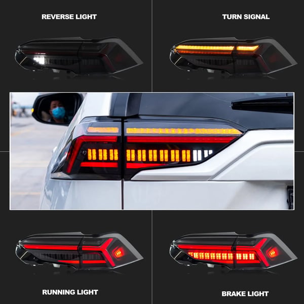 LED Baglygtesamling, 12V Spænding, 35 Watt Effekt, IP67 Vandtæt Vurdering, Dynamisk Blinkfunktion, Kompatibel med Kompakt SUV 2019-2025