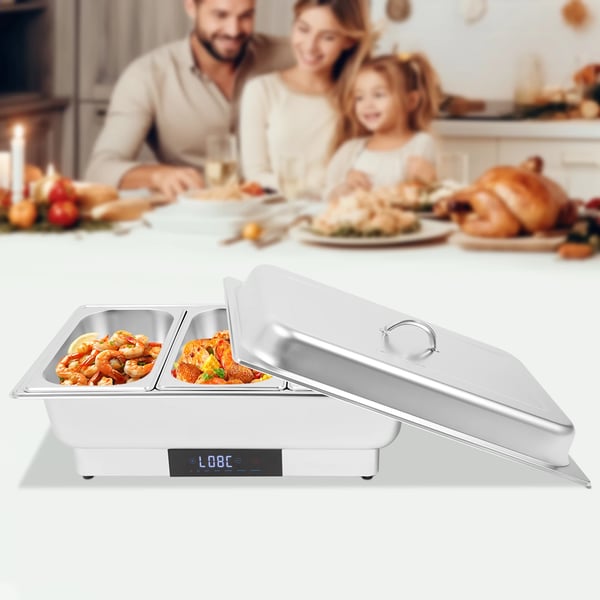 Chafing Dish, 3-komponentsdesign, Touch Screen-kontroll,Silver, 3, 9L