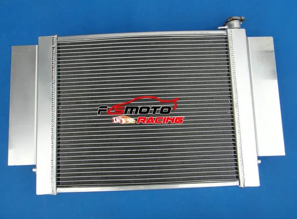 Aluminiumkøler, Kerne størrelse 450×388×56MM, Samlet størrelse H16"×B27-1/8", Indløbs/Udløbs størrelse Φ1-5/8, Kraftig design, TIG svejset