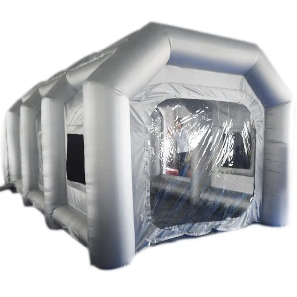 Inflatable Spray Booth, Snabb Installation, Effektiv Luftfiltrering,grå