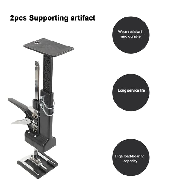 Jack Lift Værktøj, Justerbar Højde, 200 kg Kapacitet, Kompatibel med Fliser og Døre, Holdbar Stål Konstruktion, Ergonomisk Design