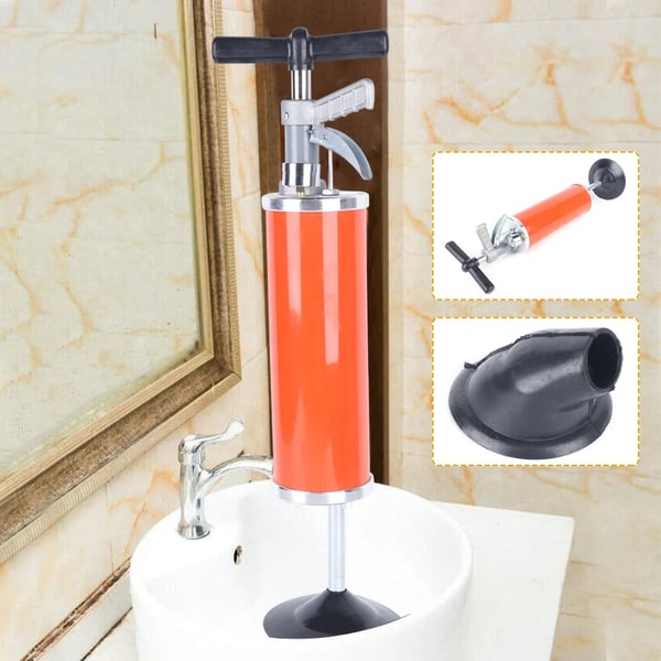 Sugeplunger Afløbsrenser, 0,7MPa Effekt, Ergonomisk Design,Appelsin