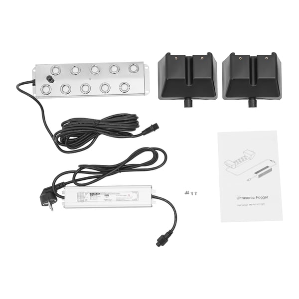 Dimgenerator, 10-huvud Ultrasonisk, IP68 Vattentät,Silver