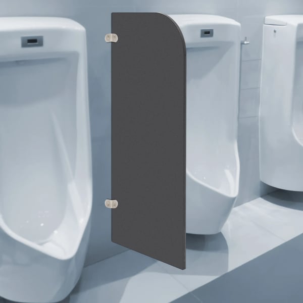 Vægmonteret Urinalafskærmning, 40x90cm, Højdensitets Phenollaminat, Vægmonteret, Moderne Stil, 304 Rustfrit Stål