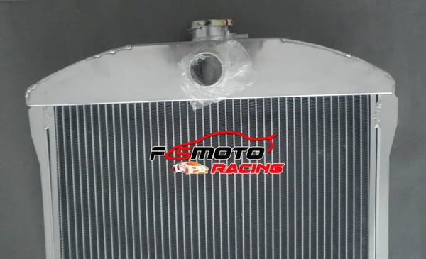 Radiator, Aluminium, Kerne Størrelse 17,3" x 21,2" x 2,2", Samlet Størrelse 20", Kompatibel med Chevy Bil Street Rod 1940-1941