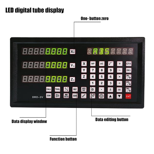 3-akse DRO, TTL-udgang, høj præcisionsmåling,DRO-3V