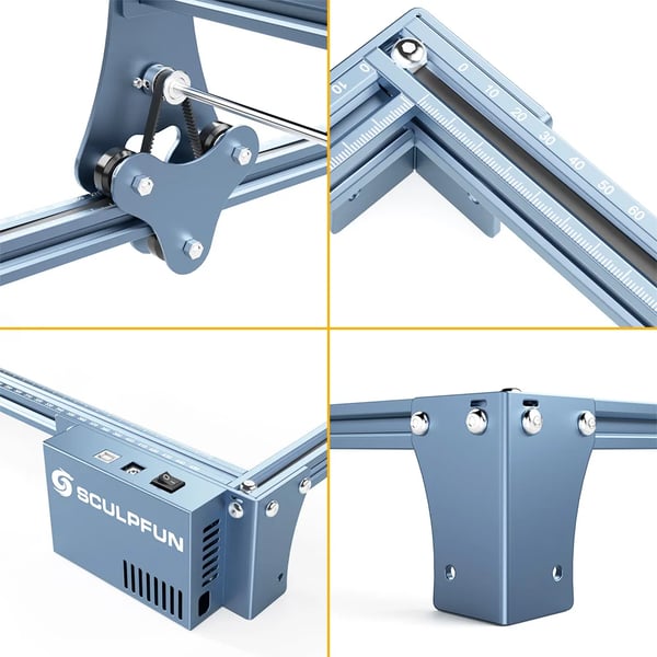 Lasergravør, Høj Præcision, Alsidig Materialekompatibilitet,SCULPFUN S9 5.5W, EU