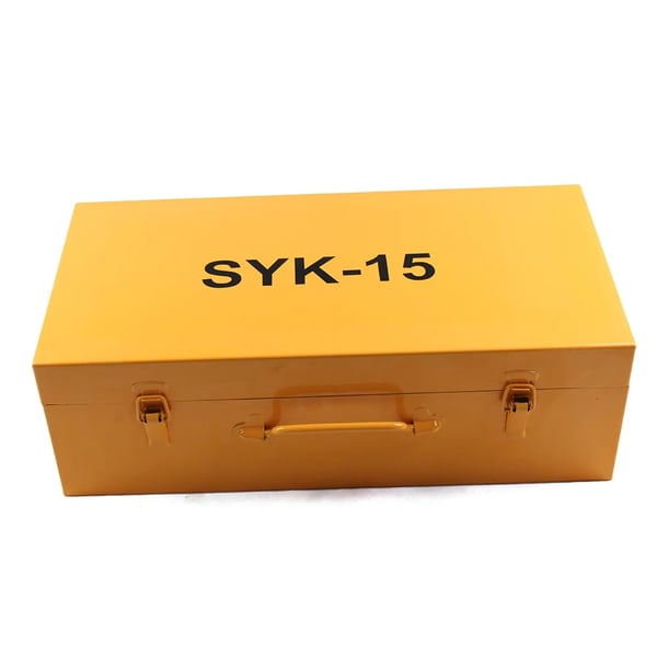 Hydraulisk Knockout Punch Kit, 15 Ton Kapacitet, 10 Skæreværktøjer,Gul