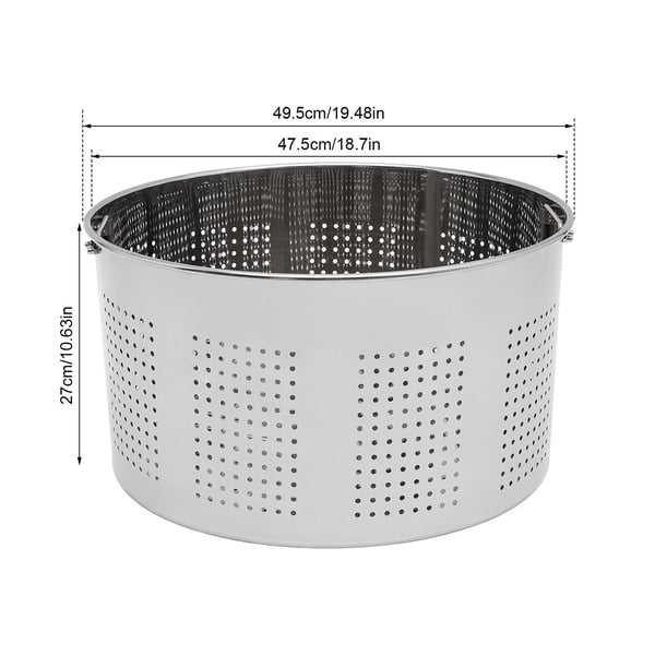 Kauppakattila, 50 L kapasiteetti, 201 ruostumatonta terästä, 50 cm korkeus, 57 cm halkaisija kahvoilla, sisältää suodatinkorin