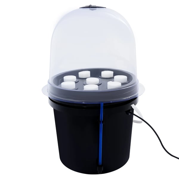 Hydroponisk hink, Hållbart material, Kompakt design,svart